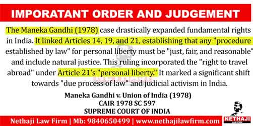 the maneka gandhi 1978